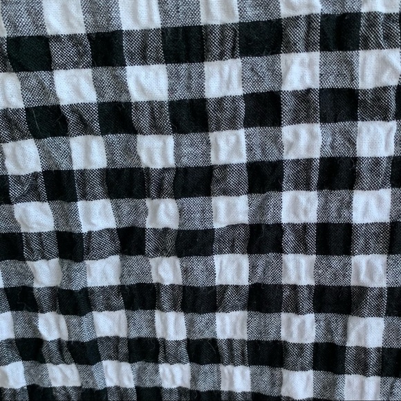 •Pleione• Gingham Tie Back Short Sleeve Top-Size M - Picture 6 of 11